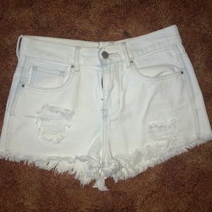 High waisted/rise denim shorts